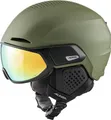 Alpina Alto Q-LITE - Sicherer, Stoßabsorbierender & Individuell Anpassbarer Skihelm Mit Kontrastverstärkendem Visier Für Erwachsene, Olive matt, 51-55 cm