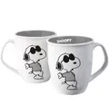 Peanuts Tasse Snoopy Joe Cool - Keramik Kaffee Tee - Innenseite glaced grey