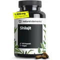 natural elements Mumijo Shilajit Kapseln – hochdosiert 1300mg pro Tagesdosis – 120 Kapseln Shilajit Original aus dem Himalaya – vegan, ohne unnötige Zusätze – in Deutschland produziert & laborgeprüft