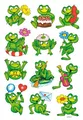 HERMA 5601 Lustige Tiere Sticker für Kinder, Frösche (36 Aufkleber, Papier, matt) selbstklebend, permanent haftende Motiv Etiketten für Mädchen und Jungen, bunt