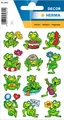 HERMA 5601 Aufkleber Frösche klein, 36 Stück, Tiere Sticker mit lustigen Frosch Motiv, Kinder Etiketten für Fotoalbum Tagebuch Poesiealbum Scrapbooking Geburtstag Dekoration Briefe DIY Basteln