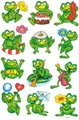 HERMA 5601 Lustige Tiere Sticker für Kinder, Frösche (36 Aufkleber, Papier, matt