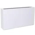 VIVANNO Pflanzkübel Raumteiler Slim Fiberglas Weiß Matt - Wetterfest und Langlebig 50x90x20 cm