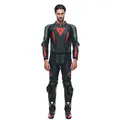 Dainese Laguna Seca 5 2-Teiler Motorrad Lederkombi, schwarz/grau/rot, 50