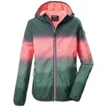 Killtec KOS 155 GRLS JCKT Leichte, wetterfeste Mädchenjacke mit All-Over-Print grün 116 (6J)