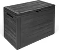 Kreher Kissenbox 'Wood' in Anthrazit 190 Liter (Holz Optik)
