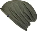 Enter the Complex® Leichte Merino Mütze, Einlagig Gestrickte Slouch Beanie, 100% Merino Wolle, Damen und Herren, Olive