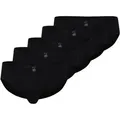 bugatti Slip Livorno (Packung, 5er Pack) weich, basic, eng, atmungsaktiv, Baumwolle, mit Logo schwarz 5 (M)