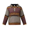 virblatt - Herren Hoodie | 100% Baumwolle | Baja Hoodie Herren Kapuzenpullover Männer Vintage Pullover Winter Hippie Jacke - Hemisphere M braun