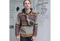 virblatt Kapuzenpullover Herren Baja Hoodie Vintage Pullover, Baumwolle, Hippie Goa Pullover Große Kapuze, Festes Canvas Material, Bauchtasche