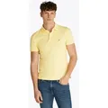 Tommy Hilfiger Poloshirt 1985 SLIM POLO Markenstickerei, aus Baumwoll-Piqué gelb S (46)