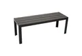 DEGAMO Gartenbank SORANO, 2-sitzer 120cm, Alu anthrazit + Kunstholz grau, wetterfest