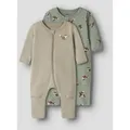 Name It Schlafanzug NBMNIGHTSUIT 2P ZIP FF FOX NOOS (Packung, 2 tlg) zweiteiliges Set, aus Baumwolle, bequeme Passform, pflegeleicht grün 86 EU