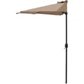 casa.pro Halb-Sonnenschirm, Beige, Textil, Metall, 300x150 cm, Sonnen- & Sichtschutz, Sonnenschirme
