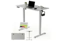 Juskys Schreibtisch Office Stand, 120 x 60 cm, elektrisch verstellbar, Headset-Halterung, Kabelführung