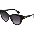 Gucci GG0877S Unisex-Sonnenbrille Vollrand Butterfly Kunststoff-Gestell, schwarz