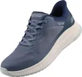 Skechers Damen-Sneaker-Slipper SLIP-INS BOBS SQUAD 4 - STAPL Blau, Farbe:blau, EU Größe:37