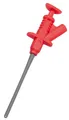 Klemmprüfspitze mit 4mm Buchse, rot