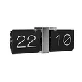 Karlsson Flip Uhr No Case Schwarz, Standfuß Verchrohmt, Metall, Black, 8.5 x 36 x 14 cm, KA5601BK