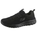 Skechers Graceful - Get Connected Sneaker Freizeitschuh, Halbschuh, Schnürschuh für die Maschinenwäsche geeignet schwarz 36 EU