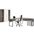 Büro Office Edition Set 3 Weiß/Sonoma Eiche