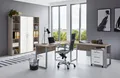 BMG Möbel Büromöbel-Set, Office Edition Set 3, eiche/ weiß matt