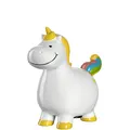 Leonardo Bambini Einhorn Spardose, Keramik Sparschwein mit Schlüssel, Geschenk für Kinder, Jungen Mädchen, 14 cm, weiß bunt, 039195