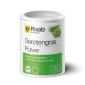 Raab Bio Gerstengras-Pulver, rückstandskontrolliert, vegan, Rohkost-Qualität, Raw Food, glutenfrei, enthält natürlicherweise Eisen, Folsäure und Vitamin K, 1er Pack ( 75 g Dose)