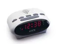 LENCO ICR-210 FM-Uhrenradio Radiowecker Weiß digital LED-Display 6 W Sleep-Timer