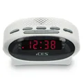 Ices ICR-210 White - FM Uhrenradio, Weiss