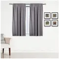 Woltu Gardine (1 St), blickdicht, Blickdicht mit Kräuselband für Schiene, 250 g/m2 grau 168 cm x 229 cm