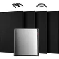 ECOFLOW STREAM Ultra X mit 4× JA Solar 500 W Glas-Glas Full Black Balkonkraftwerk Set