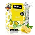 INSTICK Zuckerfreies Instant-Getränk (Zitrone) - 1 Packung für 12 x 0,5-1 L - Veganes Getränkepulver Kalorienarm & Vitamin C - Instant-Pulver