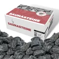 Saunasteine finnisch OLIVIN DIABAS 20 kg Aufgusssteine Dampfsteine Ofensteine