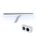 LED Aufbau Spiegelleuchte Lancea 34cm Steckdose & Schalter, silber
