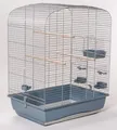 Vogelkäfig Elena Chrom grau Vogelheim mit Zubehör