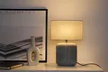 Pauleen Tischleuchte Pure Shine max20W Grau/Weiß 230V Stoff/Keramik, Ein-/Ausschalter, ohne Leuchtmittel, E14