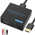 HDMI Audio Splitter 4K Optisch 3,5 mm Stereo Dolby Digital 5,1 Kan
