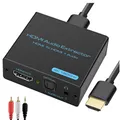 HDMI Audio Extractor 4k HDMI Optisch Splitter Adapter Konverter 3.5 mm Stereo