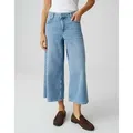 OPUS 7/8-Jeans Culotte Jeans aus BCI Cotton Mix Wide Fit, leichte Used-Effekte, 5-Pocket-Design blau 36 L26