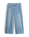 OPUS Damen Wide | MINAH AIRY Culotte Jeans aus nachhaltigem BCI Cotton Mix Mid Rise Light Floating Blue, 36 L26