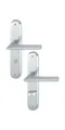 HOPPE Langschildgarnitur Stockholm 1140/273P Aluminium F1 SK/OL 78 mm DIN lin...