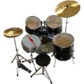 Schlagzeug CLIFTON "Black Beat", schwarz, Schlaginstrumente