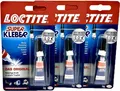 3x Loctite Sekundenkleber Super Kleber 3g Metall Porzellan Kunststoff Gummi Holz