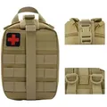 First Aid Kit taktische Tasche, EMT Erste Hilfe Notfalltasche Khaki (34-teilig)