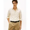 Tommy Hilfiger Businesshemd FLEX POPLIN SOLID unifarben, klassisch, regular fit, Baumwolle, Button-down-Kragen beige XL