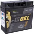 intAct Motorrad Batterie Bike Power Gel 12V 21Ah auslaufsicher wartungsfrei
