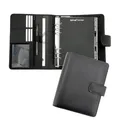 Bind T-5-1 Systemplaner DIN A5 Office, Timeplaner aus feinem Nappaleder, Manager Planer in schwarz, Terminplanermappe ohne Systemeinlage, Organizer mit Magnetverschluss, Mappe ca. 24,5 × 21 × 5 cm