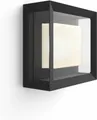Philips Hue LED Außen-Wandleuchte Outdoor White & Color Ambiance Econic quadratisch schwarz, Abschaltautomatik, Bluetooth, CCT - über Fernbedienung, Dimmfunktion, Einschlafhilfe, Farbsteuerung, Farbwechsel, Memory, nach Trennung vom Netz, Nachtlichtfunktion, RGB, Smart Home, Timerfunktion, Weckerfunktion, dimmbar über Fernbedienung, mehrere Helligkeitsstufen, LED fest integriert, Farbwechsler, RGB, warmweiß - kaltweiß, Steuerbar per App und Stimme, Smart Home fähig, Farbfähig und Weißtöne