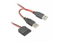 Bolwins D59 USB zu USB SATA 15pin Stromkabel Adapter Festplatte Kabel PC SSD Stromkabel, USB Stecker, USB Stecker + SATA 15-Pin Buchse (30 cm), Zusätzliche Stromversorgung über USB